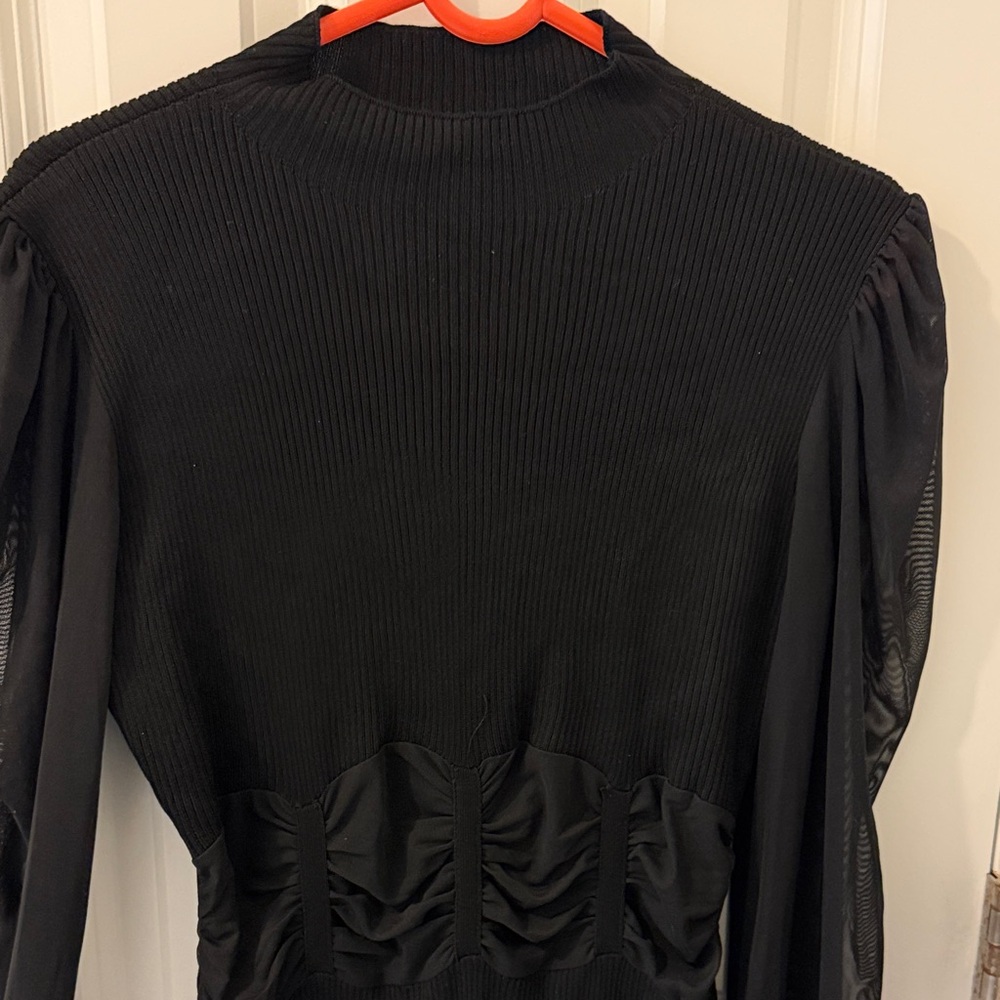 Fashion Nova Black Long Sleeve Dress